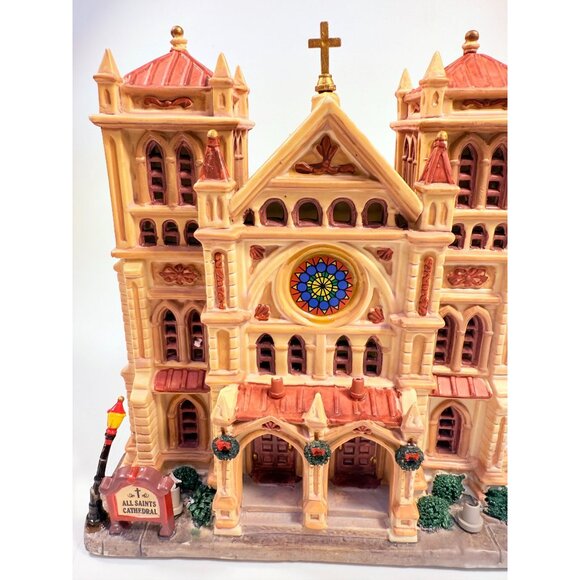 Christmas Village Collectible | Lemax Caddigton All Saints Cathedral Lighted - Picture 16 of 16